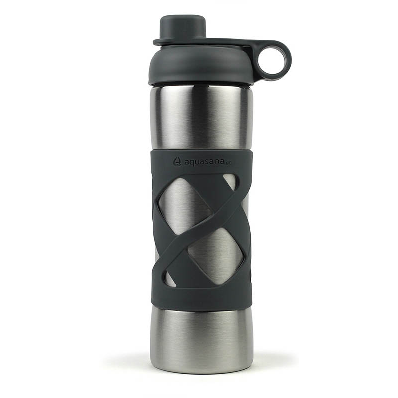 Filtered Water Bottle: Stainless Steel Water Bottle Black